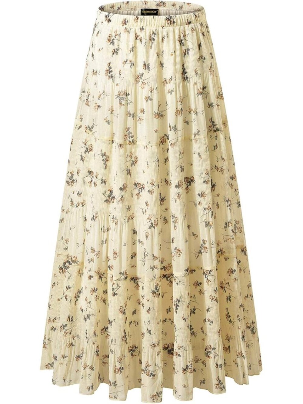 Women’s Chiffon Elastic High Waist Pleated A-Line Maxi Skirts - Picture 1 of 7